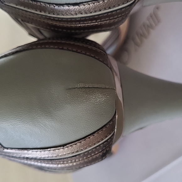 Jimmy Choo Size 37 Blue & Silver Bridal Shoes - Picture 7 of 10